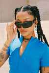 Zip Up Smooth Mock Neck Tee