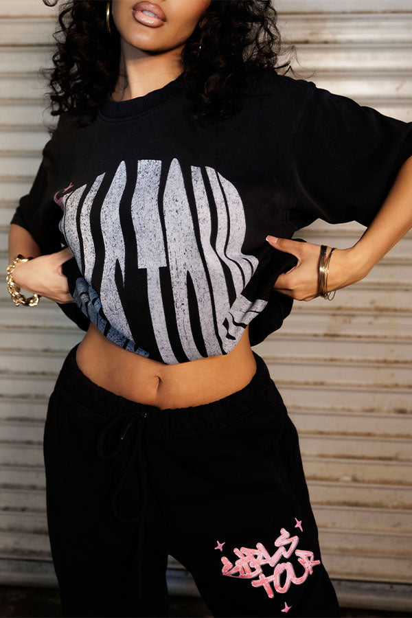 Girls Tour World Tour Tee - Black