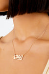 99 Pendant Necklace - Gold