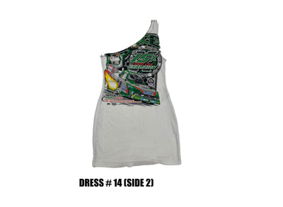 Reconstructed One Shoulder Racing Dress
