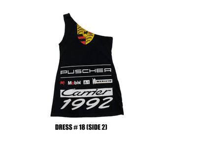 Reconstructed One Shoulder Racing Dress