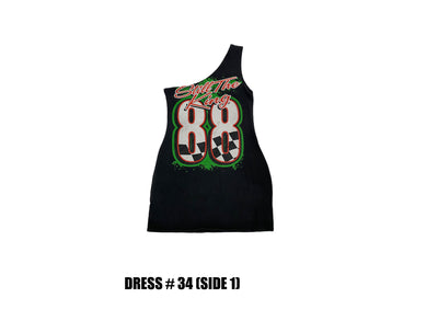 Reconstructed One Shoulder Racing Dress