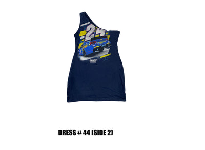 Reconstructed One Shoulder Racing Dress
