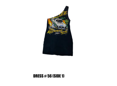 Reconstructed One Shoulder Racing Dress