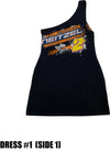 Reconstructed One Shoulder Racing Dress