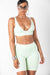 Mint Basic Ribbed Biker Shorts