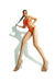 Sorella Orange Metallic Cut Out One Piece