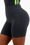 Charcoal Cotton Biker Shorts.